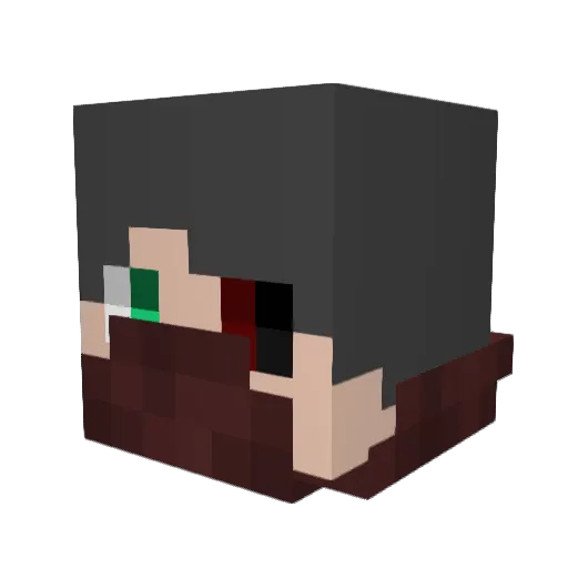 ShaowFew Minecraft avatar head, 3D render