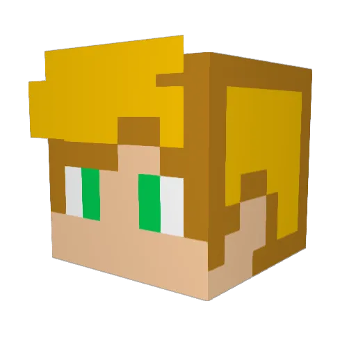 ShaowastakenTwT Minecraft avatar head, 3D render