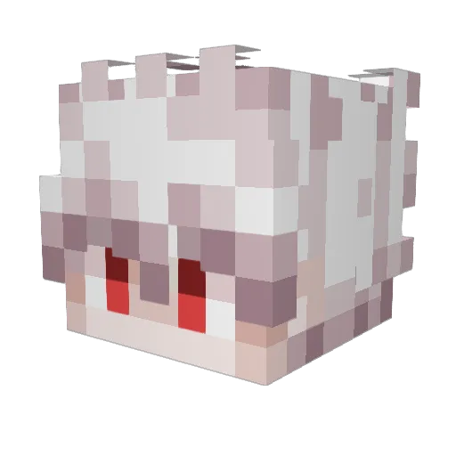 Shapapax Minecraft avatar head, 3D render