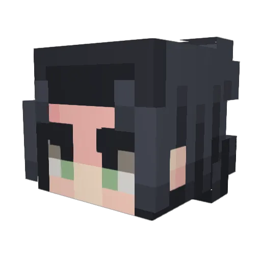 Shaqk1 Minecraft avatar head, 3D render