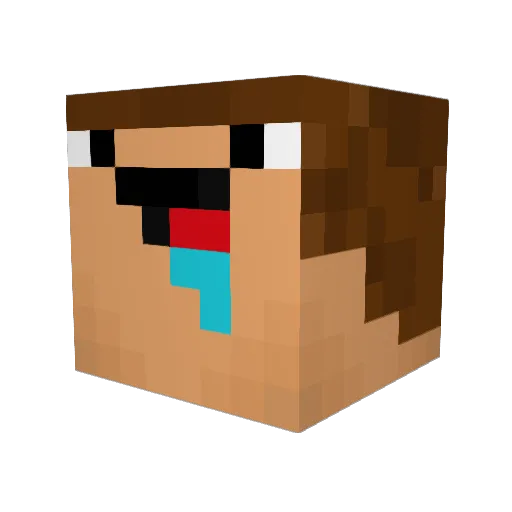 ShaquelleOatmeal Minecraft avatar head, 3D render