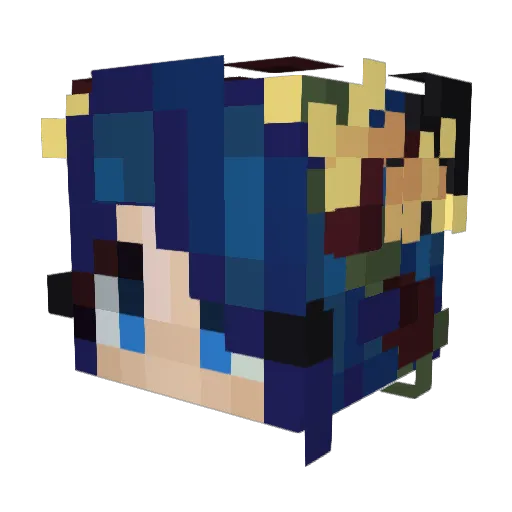 Sharaesori Minecraft avatar head, 3D render