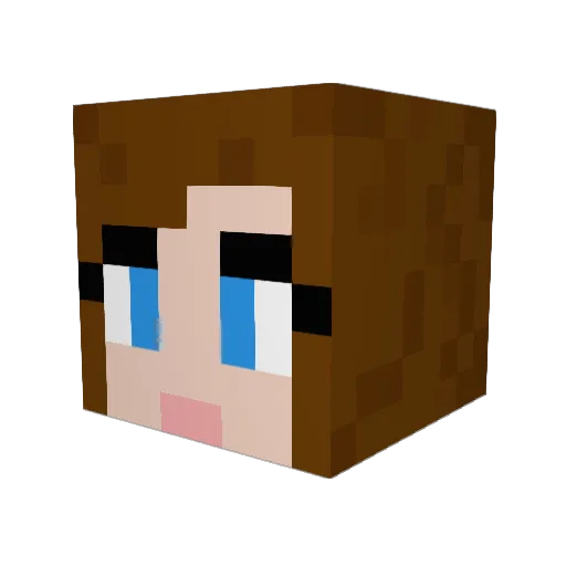 Sharamee Minecraft avatar head, 3D render