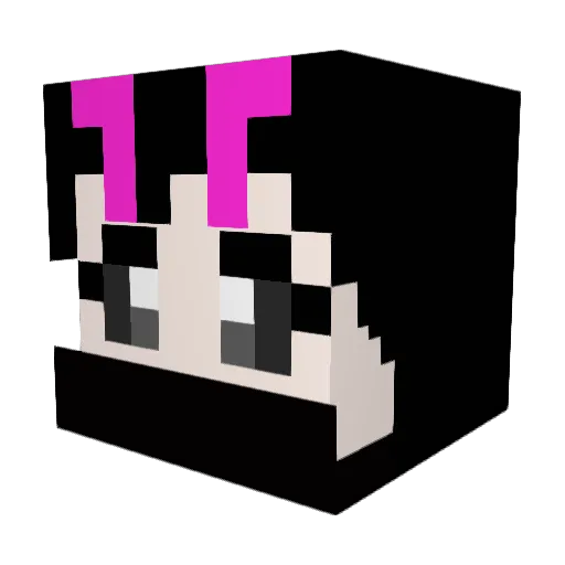 Sharamoon1 Minecraft avatar head, 3D render