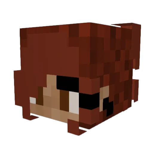 Sharcastic Minecraft avatar head, 3D render