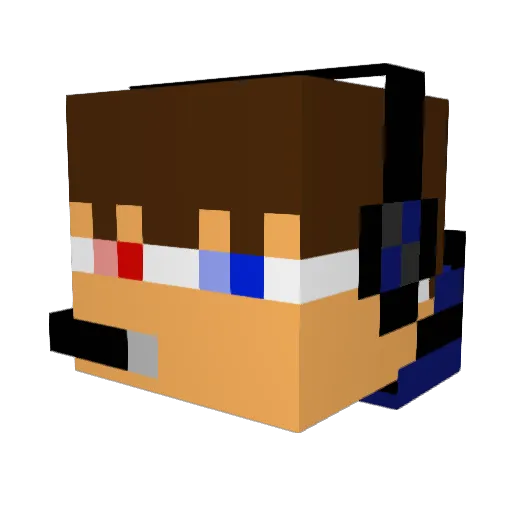Shard20 Minecraft avatar head, 3D render