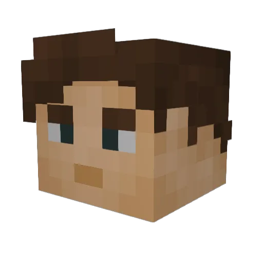 Shard640_ Minecraft avatar head, 3D render