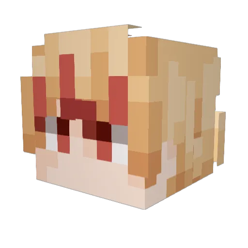 ShardFox Minecraft avatar head, 3D render
