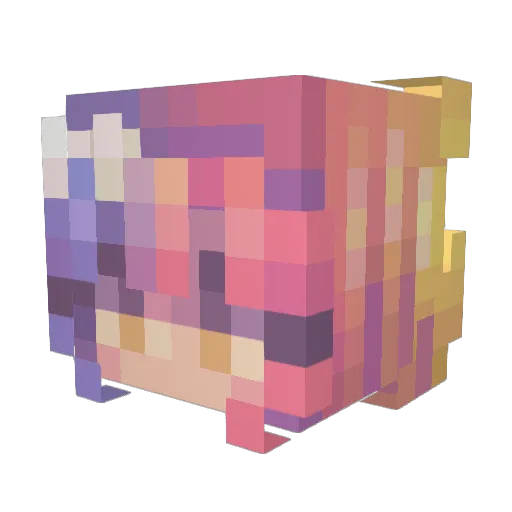 ShardTiger Minecraft avatar head, 3D render