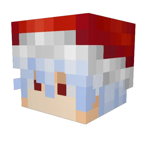 Shardofice Minecraft avatar head, 3D render