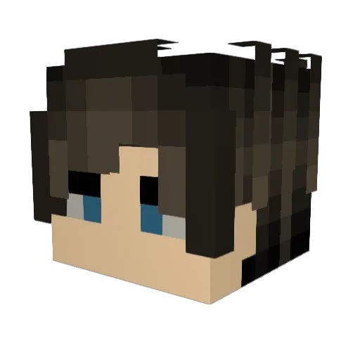 ShardsVII Minecraft avatar head, 3D render