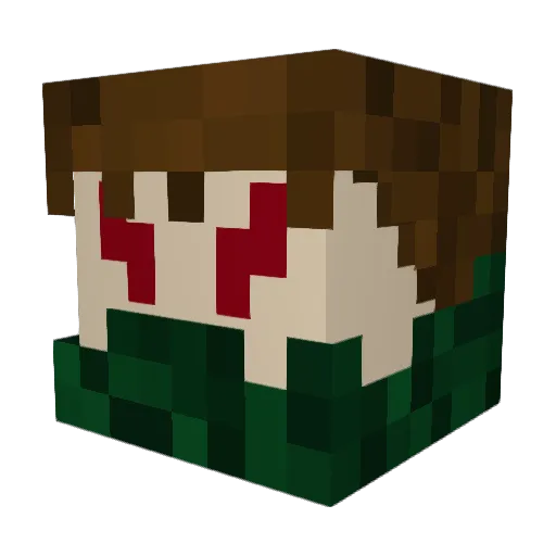 ShardsofMist Minecraft avatar head, 3D render