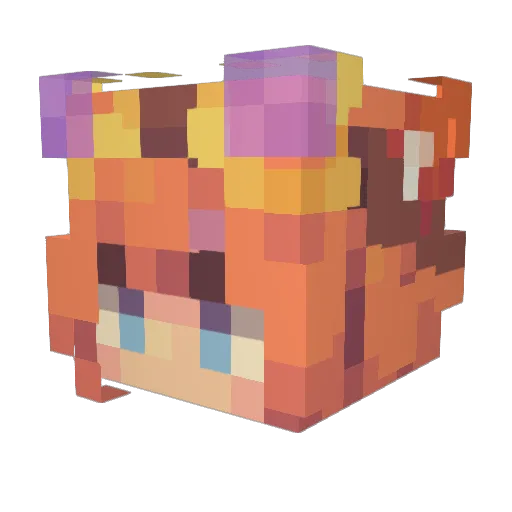 ShareKawaiiLove Minecraft avatar head, 3D render