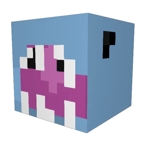 SharedLIVE3 Minecraft avatar head, 3D render