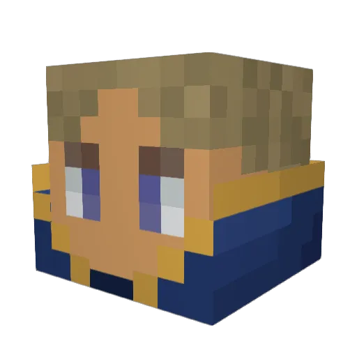 Sharental Minecraft avatar head, 3D render