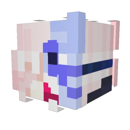 Sharfk Minecraft avatar head, 3D render