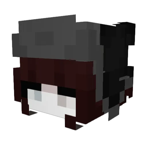 Shariii22 Minecraft avatar head, 3D render