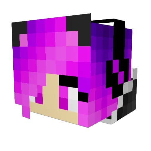 Sharikat Minecraft avatar head, 3D render