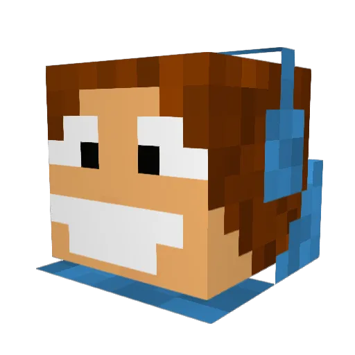 Sharimi Minecraft avatar head, 3D render