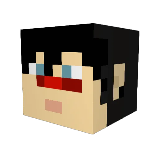 Sharina Minecraft avatar head, 3D render