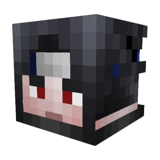 Sharinganaj Minecraft avatar head, 3D render
