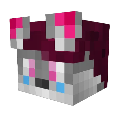 SharioBao Minecraft avatar head, 3D render