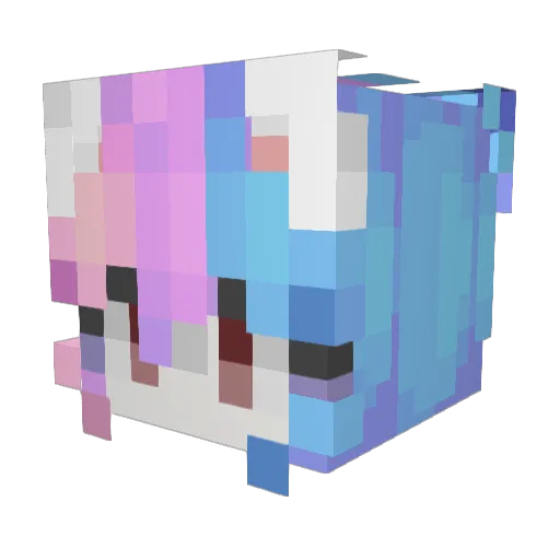 Shark1er_ Minecraft avatar head, 3D render