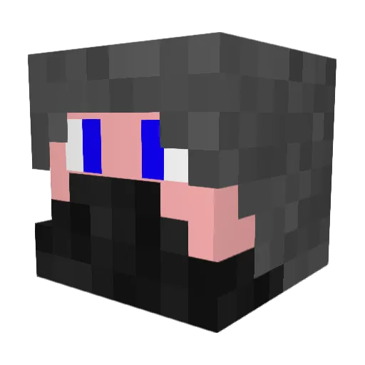 Shark2199 Minecraft avatar head, 3D render