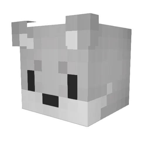 Shark327_ Minecraft avatar head, 3D render