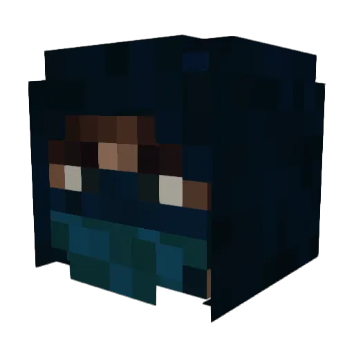 Shark646 Minecraft avatar head, 3D render