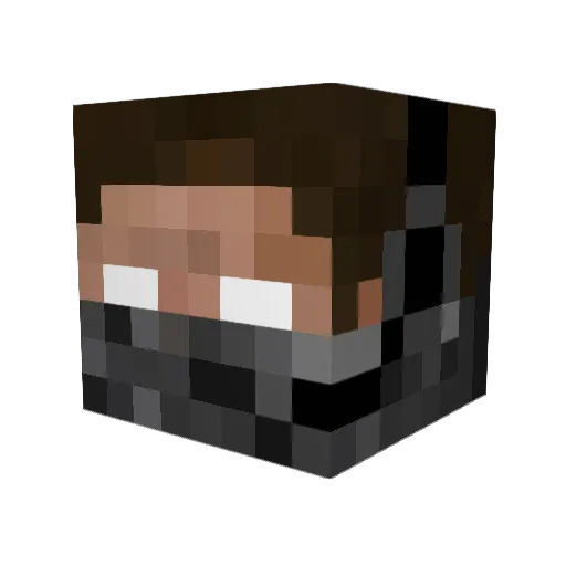 SharkAtHome1 Minecraft avatar head, 3D render