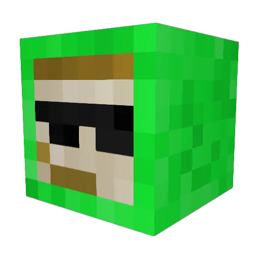 SharkBait256 Minecraft avatar head, 3D render