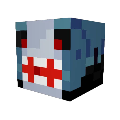 SharkBeast2427 Minecraft avatar head, 3D render