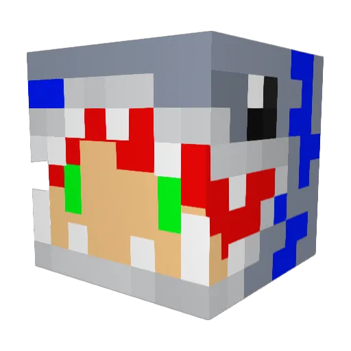 SharkBoy149 Minecraft avatar head, 3D render