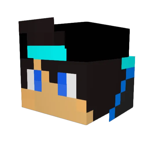 SharkBoy1738 Minecraft avatar head, 3D render