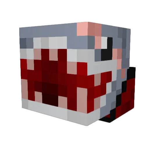 SharkBoyAlex Minecraft avatar head, 3D render
