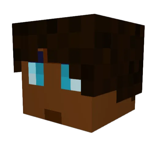 SharkClawz Minecraft avatar head, 3D render