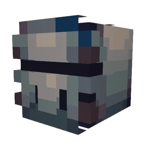 SharkCorruption Minecraft avatar head, 3D render