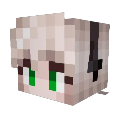 SharkEuclid Minecraft avatar head, 3D render