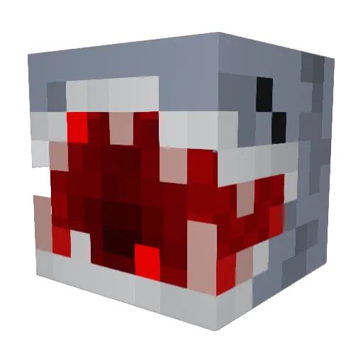 SharkFarmer Minecraft avatar head, 3D render