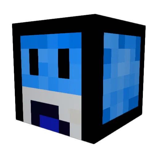 SharkInvader Minecraft avatar head, 3D render