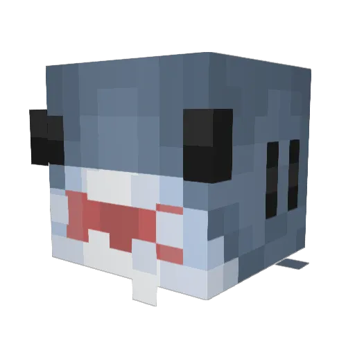 SharkMojang Minecraft avatar head, 3D render