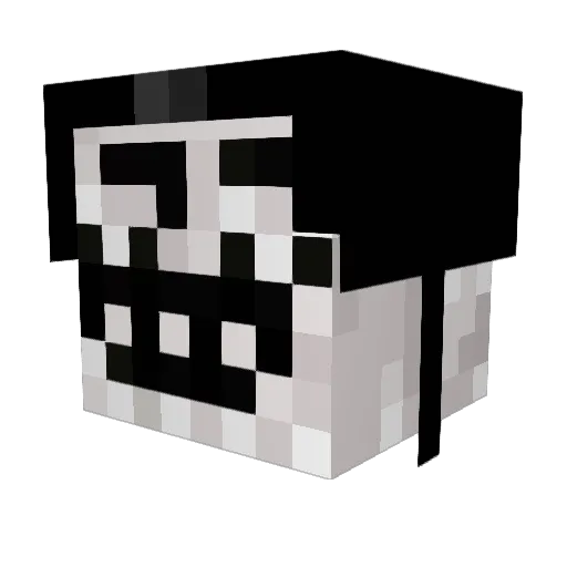 SharkPuppets Minecraft avatar head, 3D render