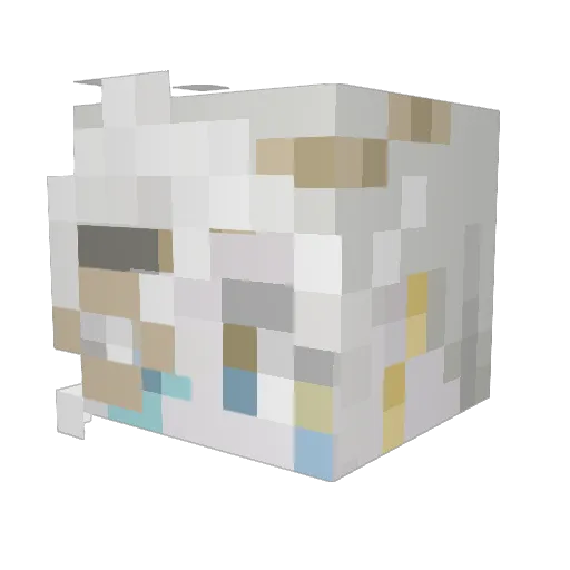 SharkSquare Minecraft avatar head, 3D render