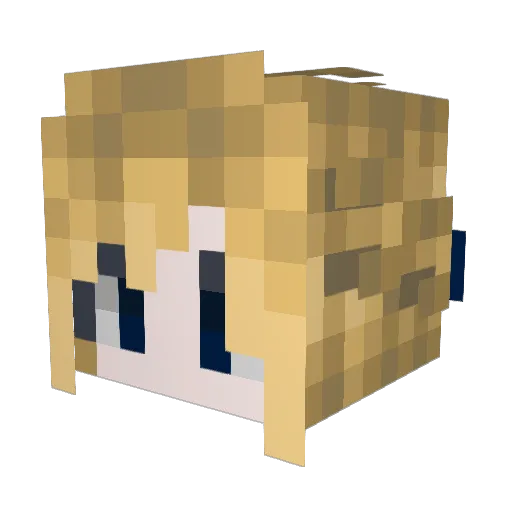 SharkTheReach Minecraft avatar head, 3D render