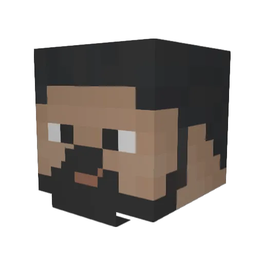 SharkTheTark Minecraft avatar head, 3D render