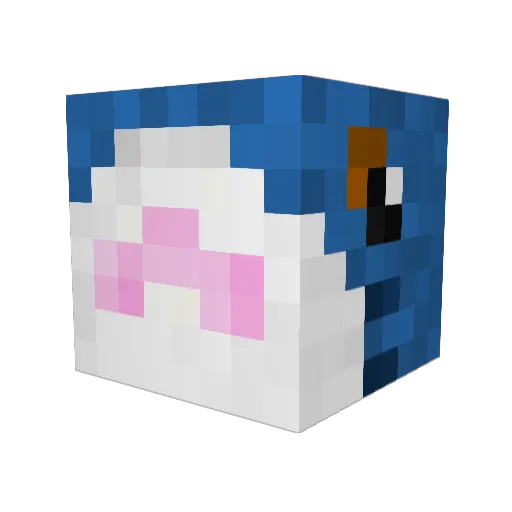 Shark_7749 Minecraft avatar head, 3D render