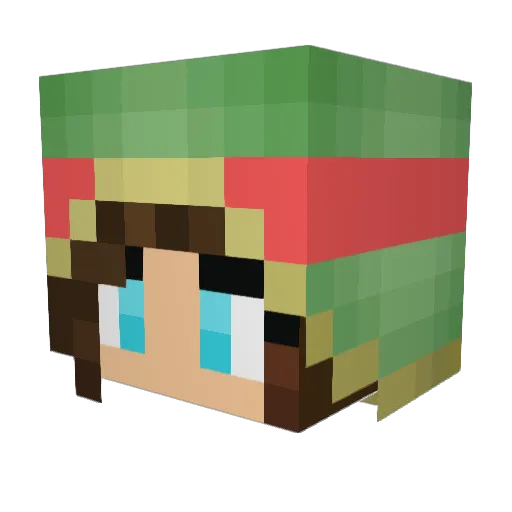 Shark_Rose Minecraft avatar head, 3D render