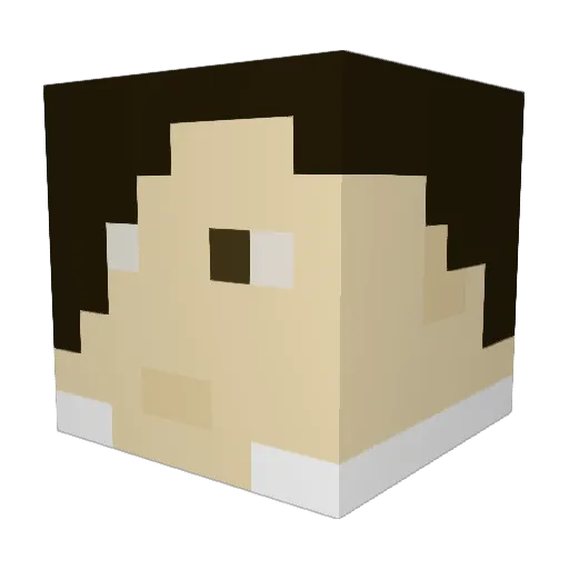 Shark_Yvo Minecraft avatar head, 3D render