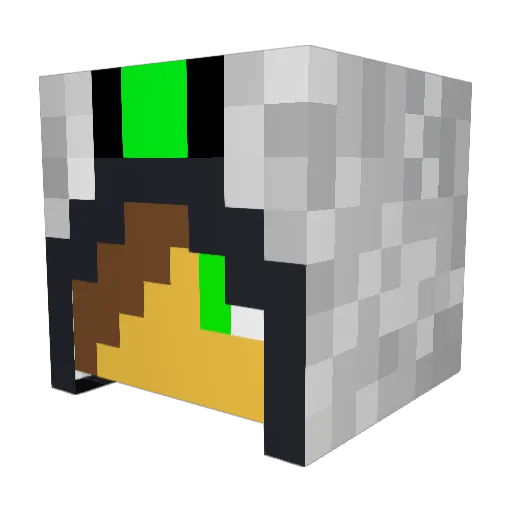 Sharkann Minecraft avatar head, 3D render